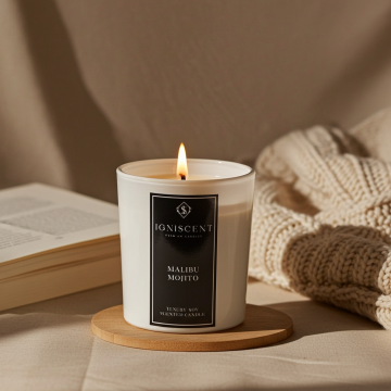Malibu mojito  luxe vegan geurkaars  190 ml  30 uur brandtijd edited4 kopie
