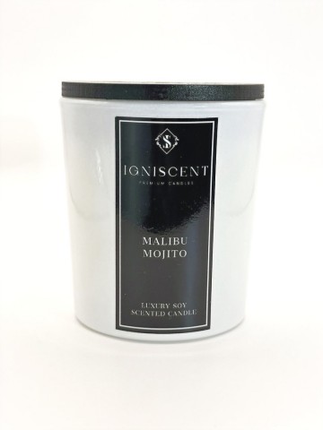 Malibu mojito vegan geurkaars met geur van kokosmelk witte rum limoen en bruine suikervamd