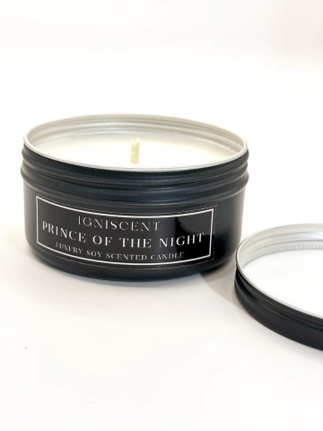 Mini soja geurkaars night prince vooraanzicht zonder deksel
